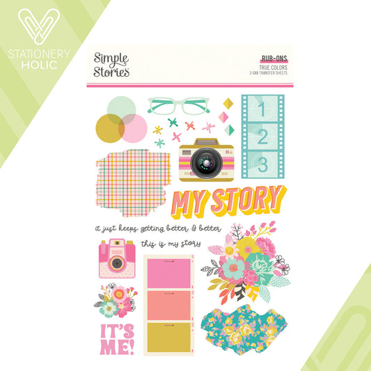 Simple Stories - Rub-ons - True Colors