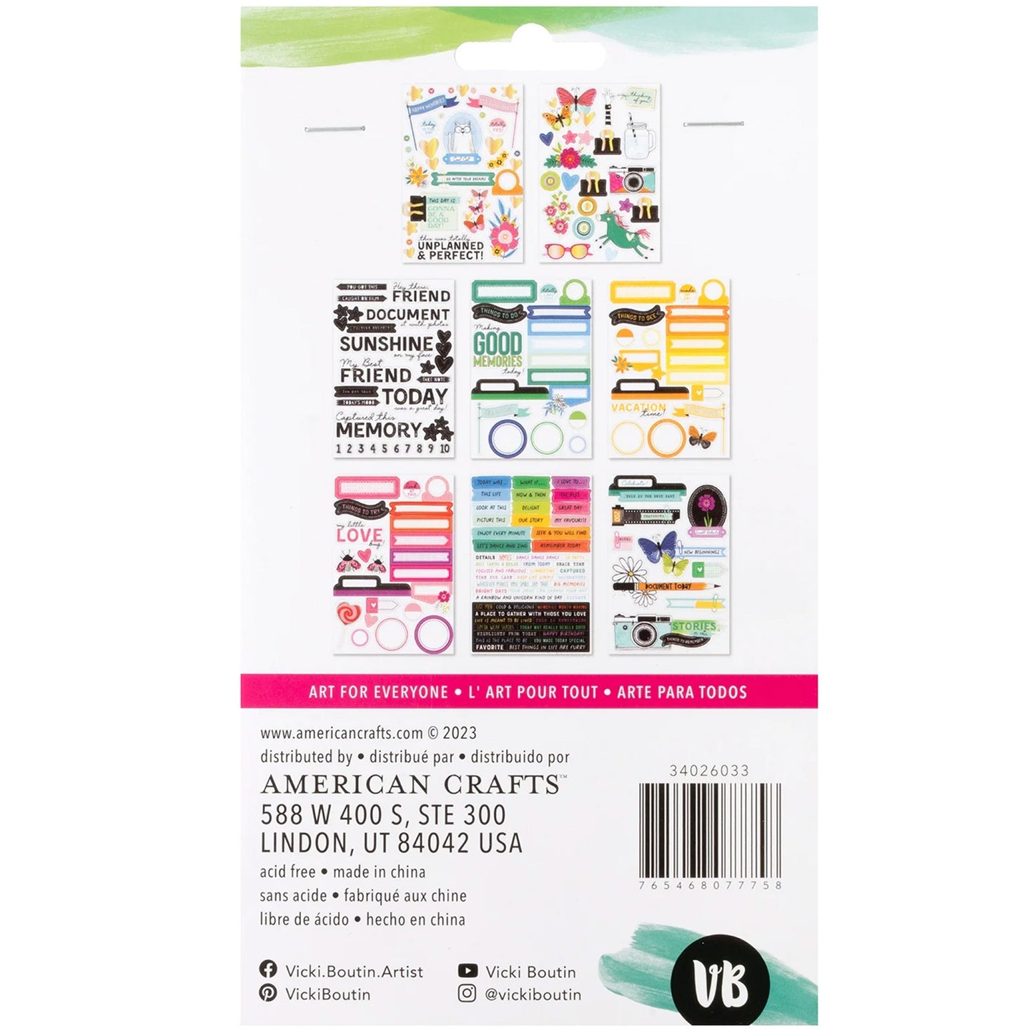 Vicki Boutin - Sticker Pad - Bold & Bright