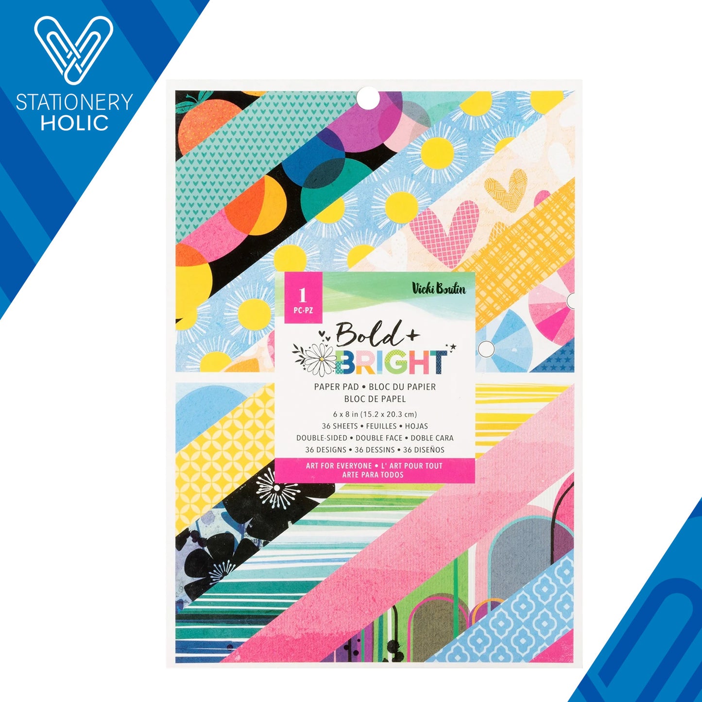 Vicky Boutin - Bloc Papel 6 x 8 - Bold + Bright