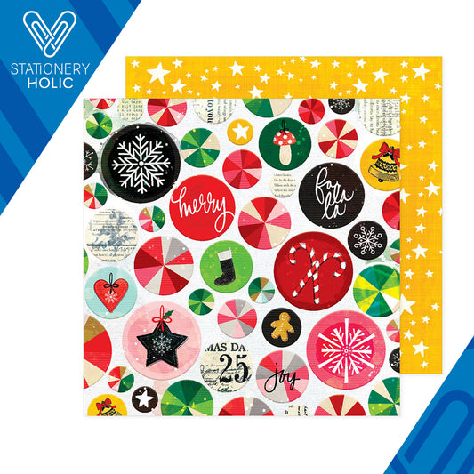 Vicky Boutin - Hoja de Papel 12 x 12 - Wrapped In Ribbons - Circles