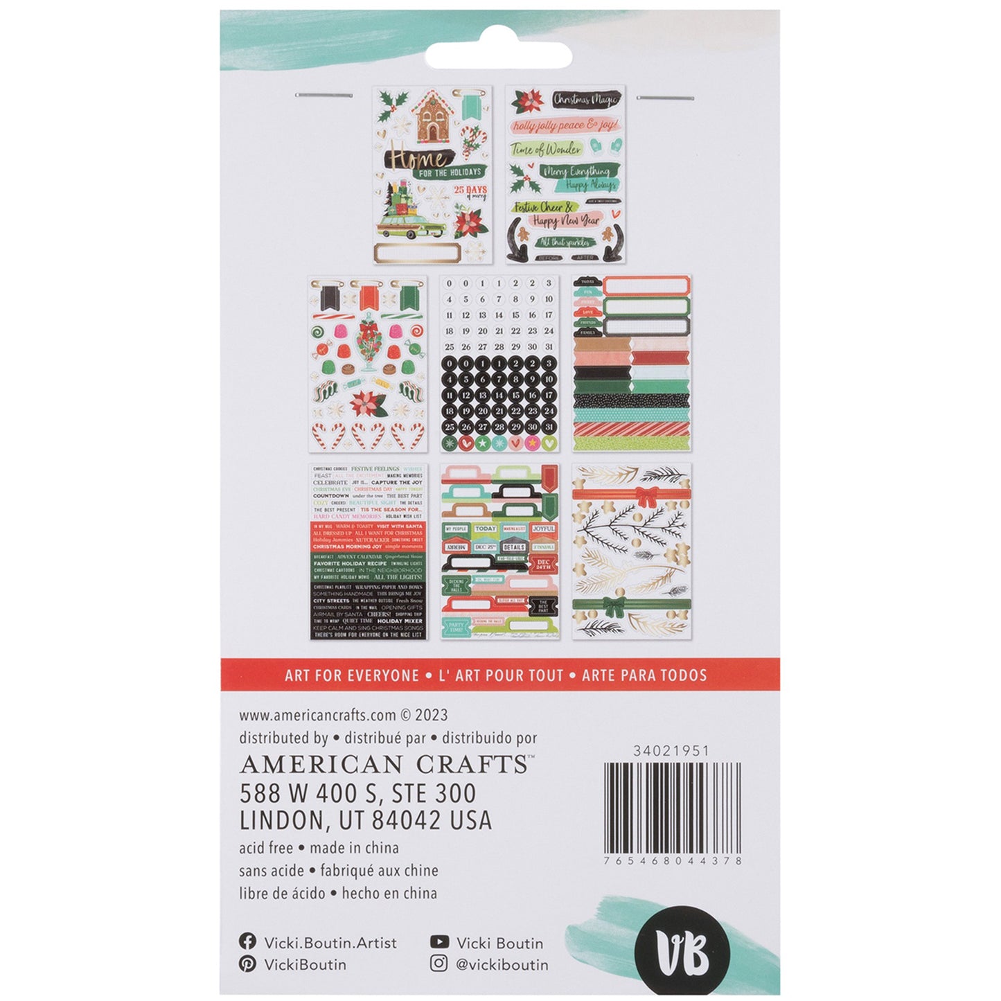 Vicky Boutin - Sticker Book - Peppermint Kisses