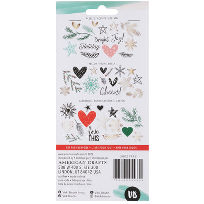 Vicky Boutin - Ephemera Acetato, Calco y Cartoncillo - Peppermint Kisses