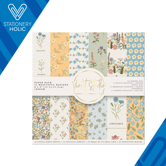 Violet Studio - Bloc Papel 6x6 - Wildflower