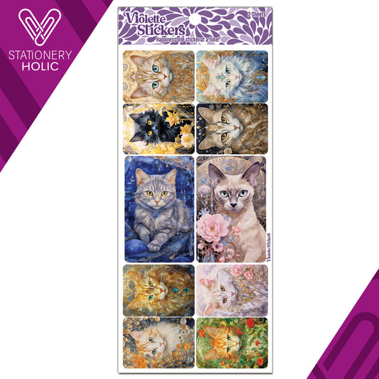 Violette Stickers - Stickers 4 x 8" (2 Hojas) - Duchess Cats