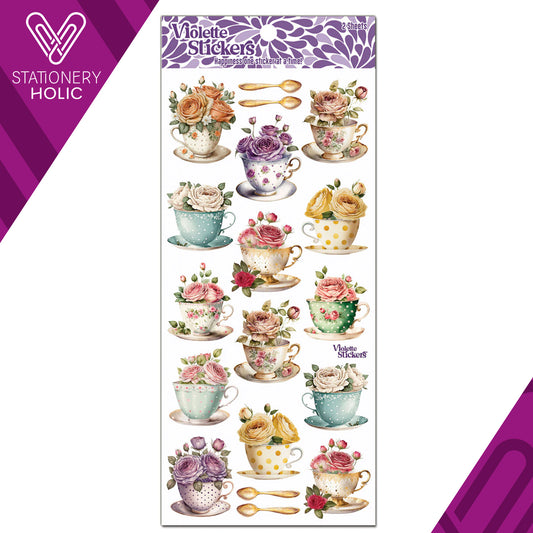 Violette Stickers - Stickers 4 x 8" (2 Hojas) - Rosie Teatime