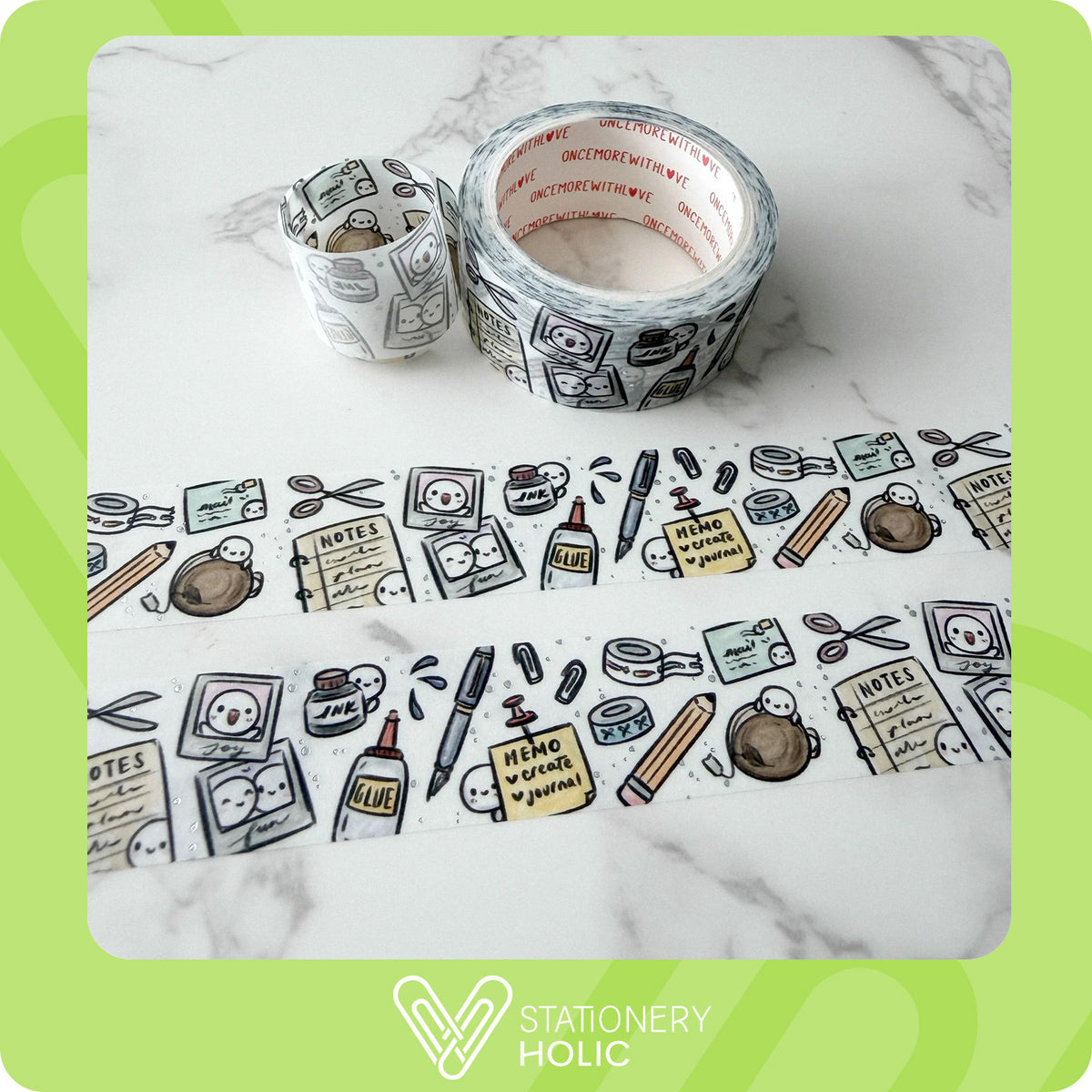 Once More With Love - Washi Tape 18mm - Stationery Supplies