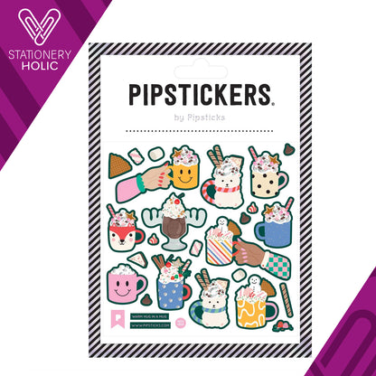 Pipsticks - Stickers 4x4" - Warm Hug In A Mug