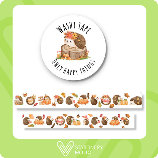 Only Happy Things - Washi 15 mm - Autumn Hedgehogs