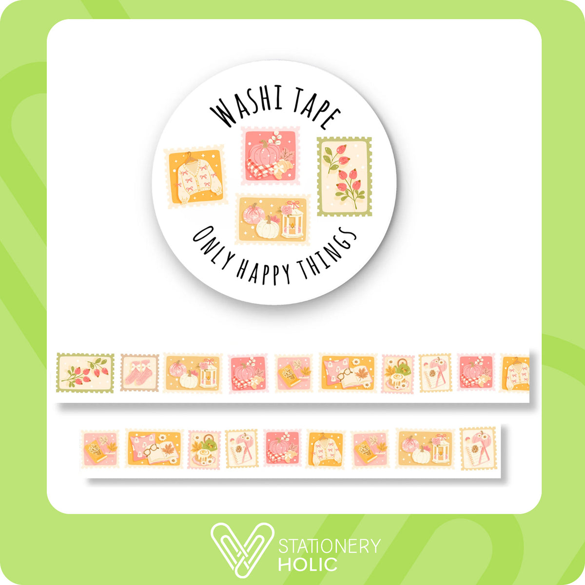 Only Happy Things - Washi 15 mm - Autumn Stamps