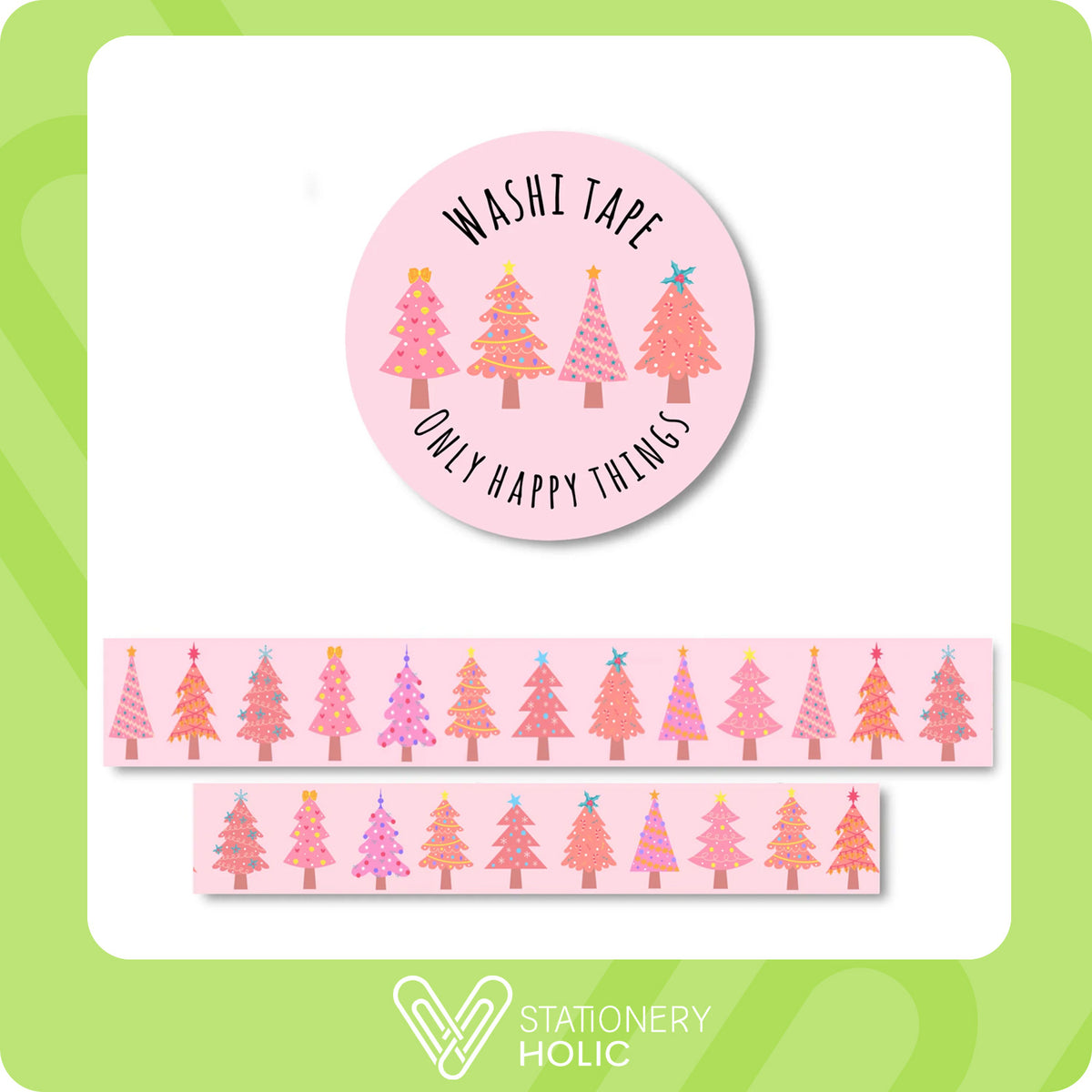 Only Happy Things - Washi 15 mm - Christmas trees