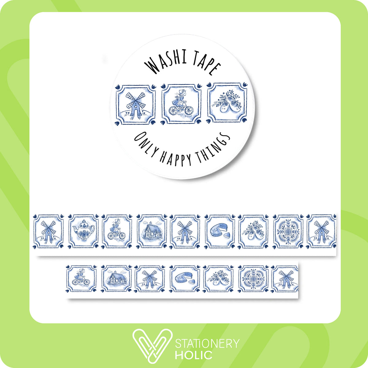 Only Happy Things - Washi 15 mm - Dutch