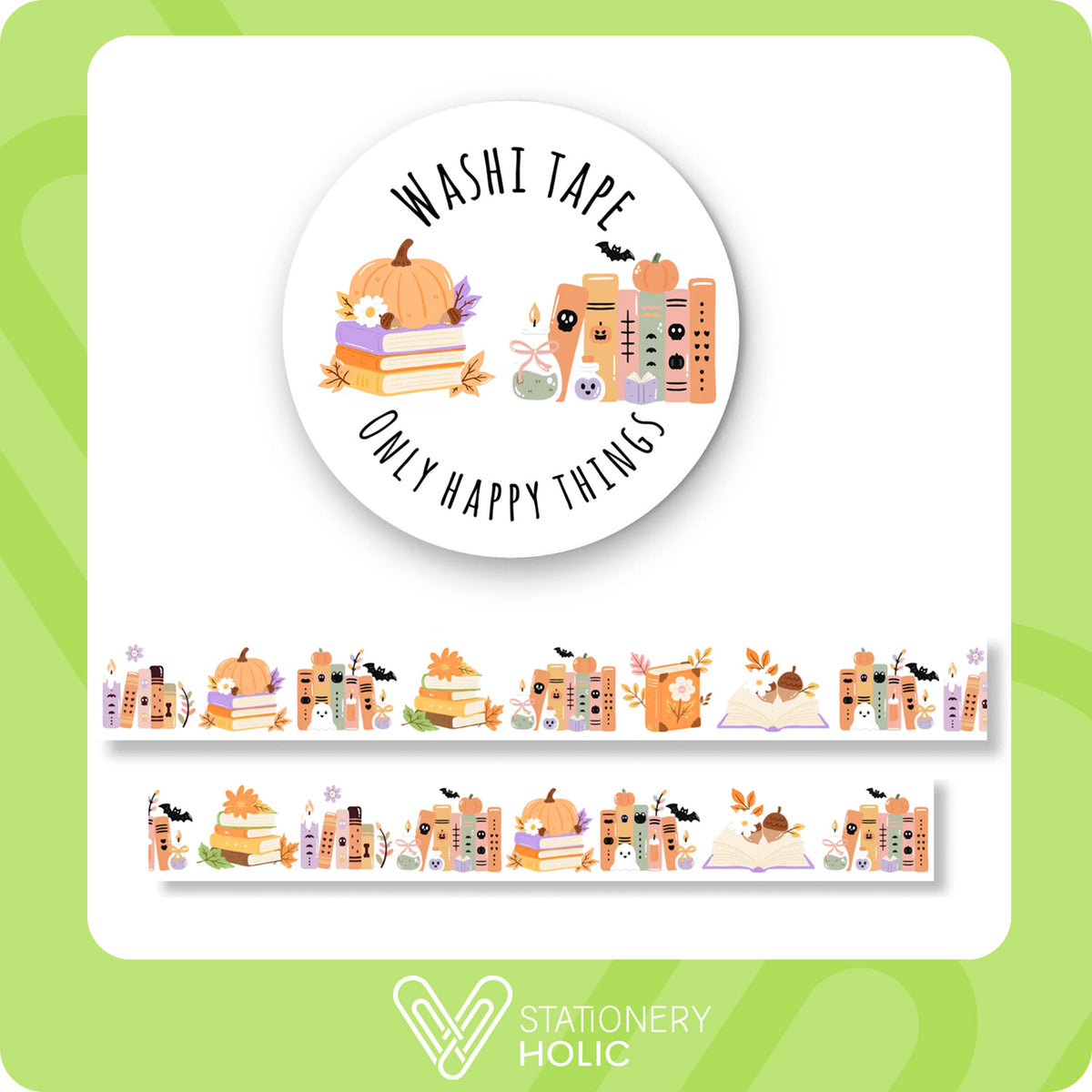 Only Happy Things - Washi 15 mm - Fall Books