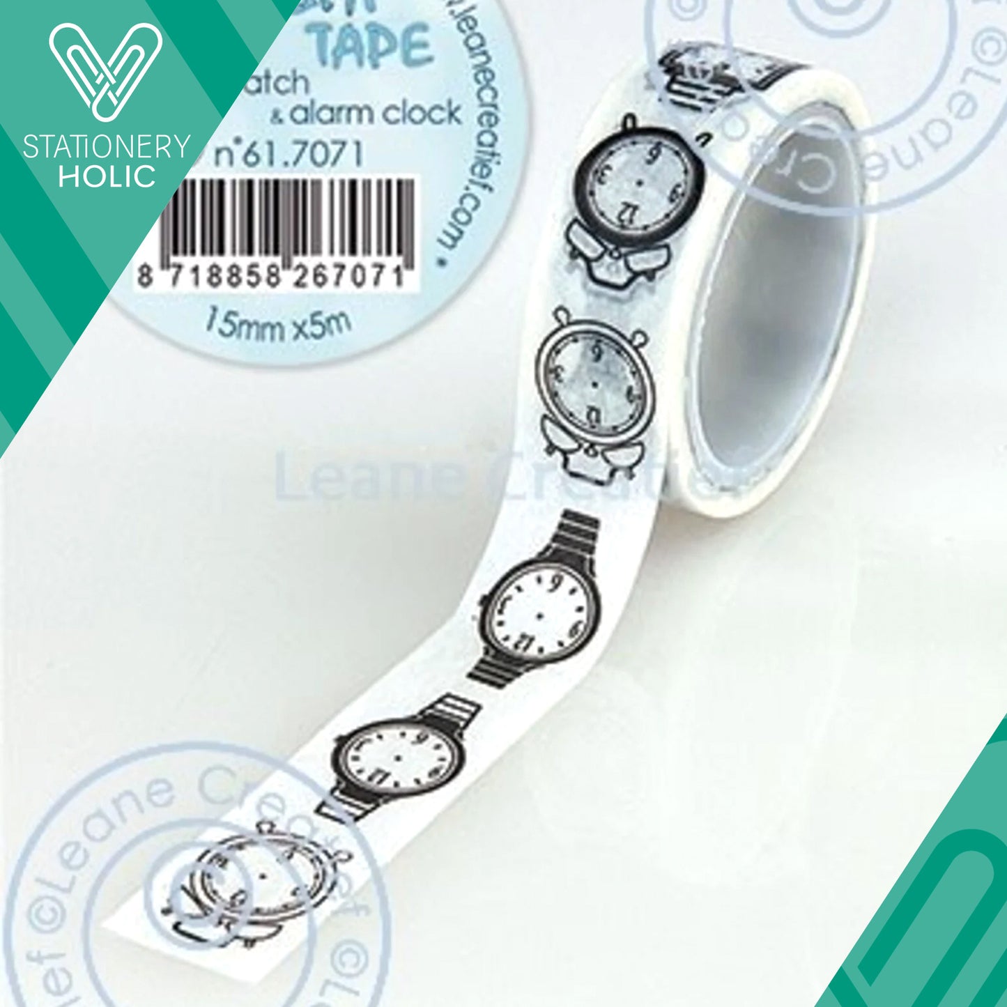Leane Creatif - Washi Tape - Watch & Alarm Clock