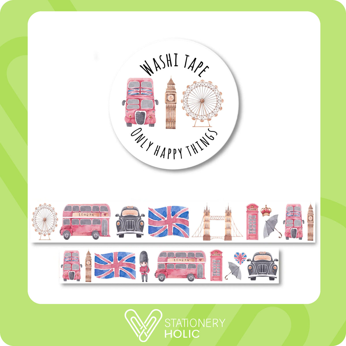 Only Happy Things - Washi 20 mm - Let's Go London