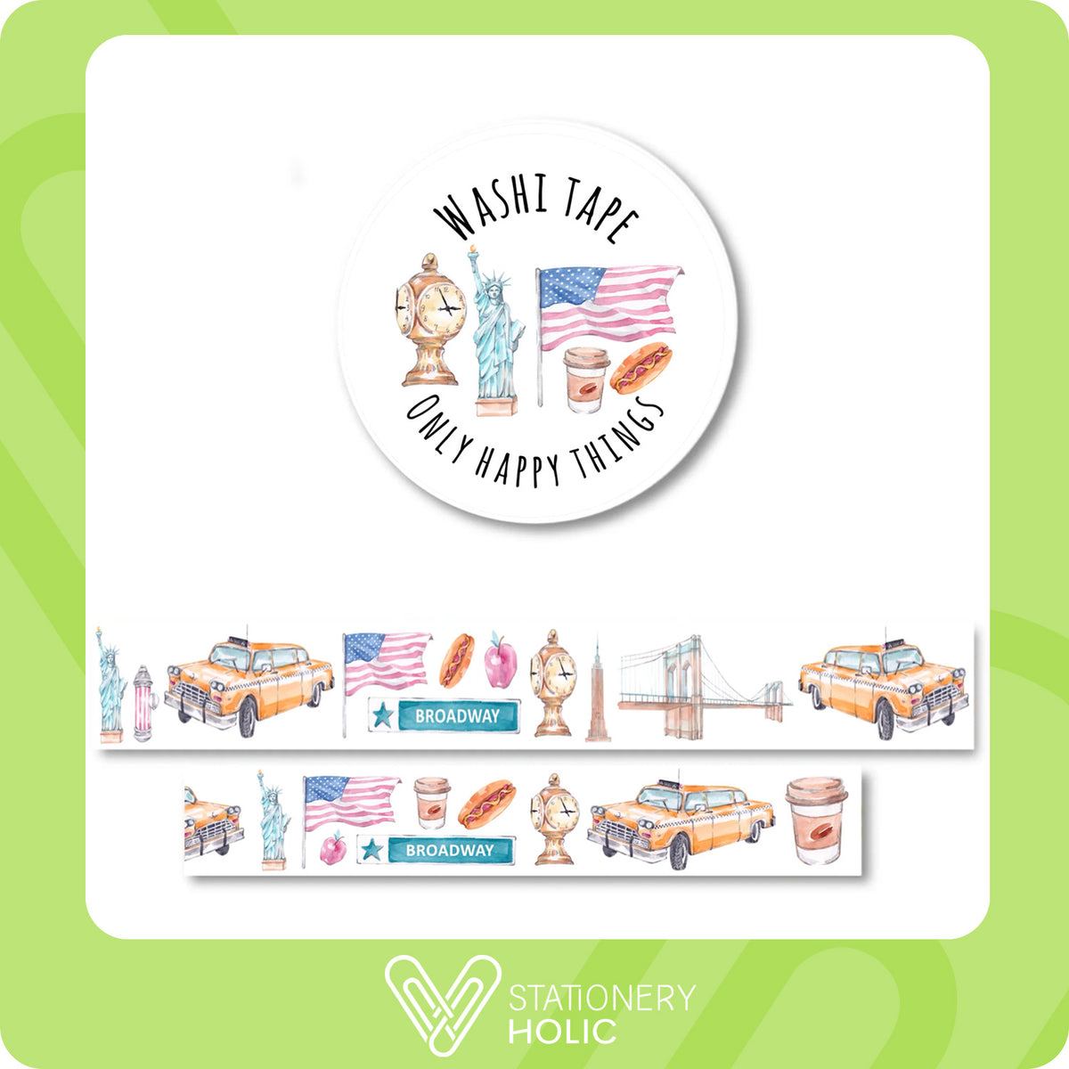 Only Happy Things - Washi 20 mm - Let's Go New York