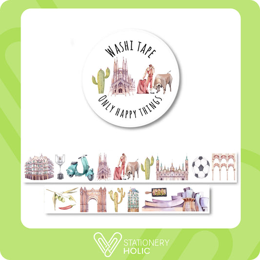 Only Happy Things - Washi 20 mm - Let's Go Spain