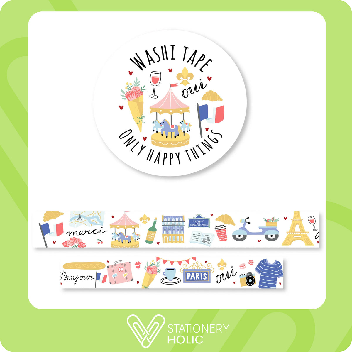 Only Happy Things - Washi 15 mm - Paris Dreams