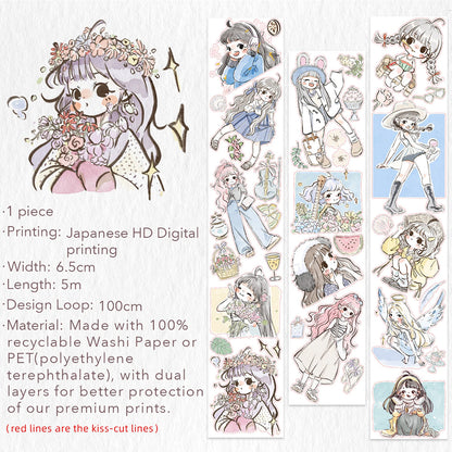 The Washi Tape Shop - Washi o PET Stickers M - Honey Sprout