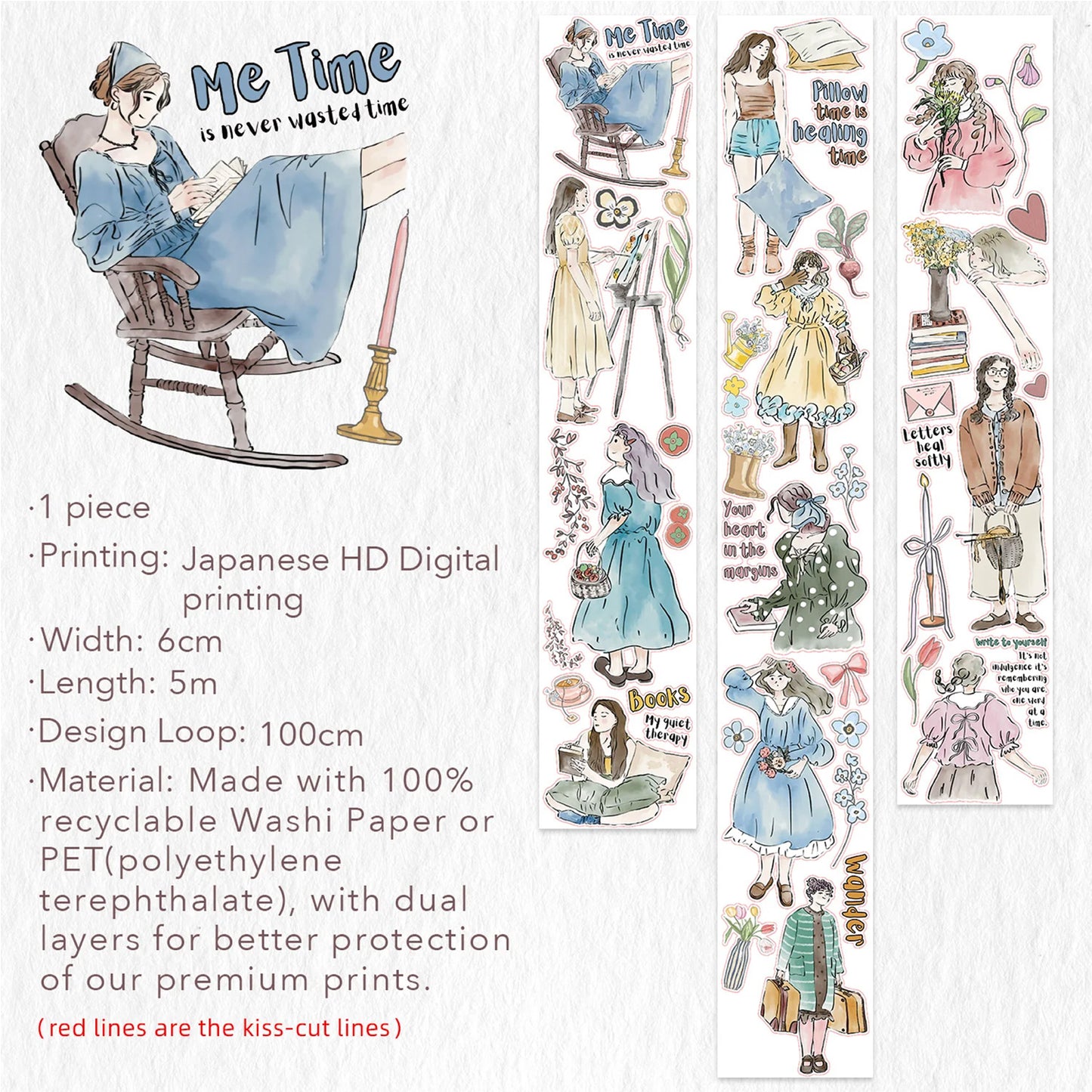 The Washi Tape Shop - Washi o PET Stickers S - Me Time