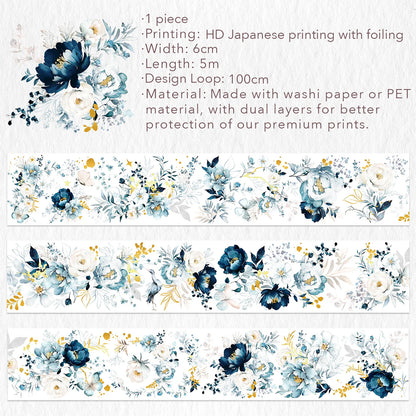 The Washi Tape Shop - Washi o PET Tape WM - Rose Nocturne