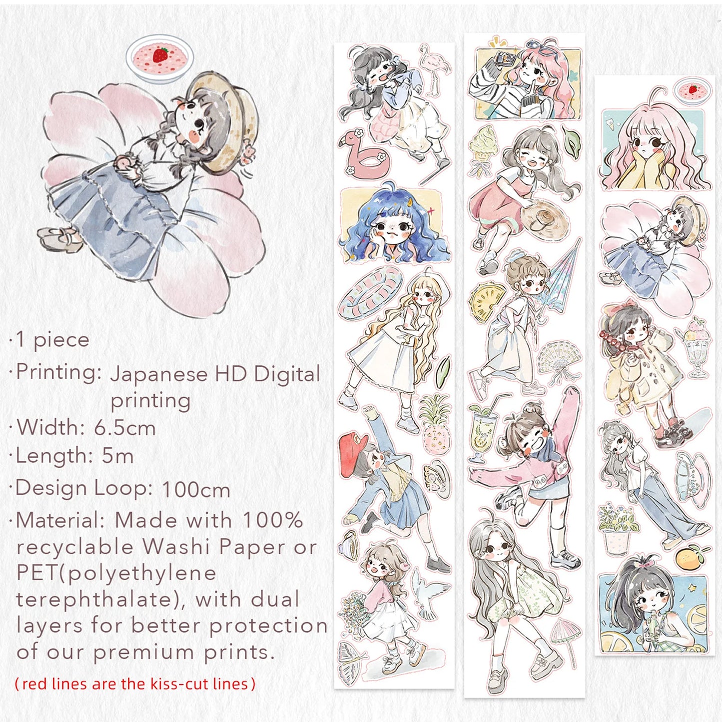 The Washi Tape Shop - Washi o PET Stickers M - Studio Sprout