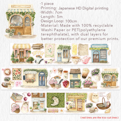The Washi Tape Shop - Washi o PET Stickers L - Summer Café
