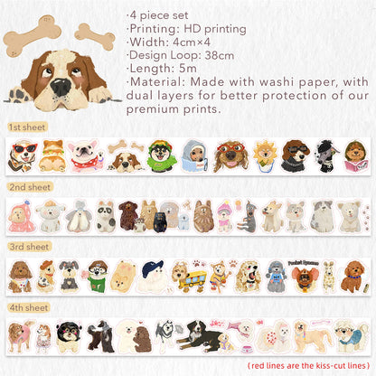The Washi Tape Shop - Set Washi Stickers - Tail Waggers