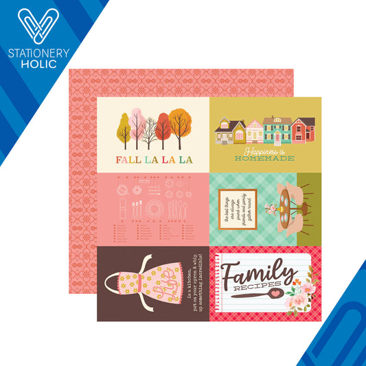 Simple Stories - Hoja Papel 12 x 12 - What's Cookin' - 4x6 Elements