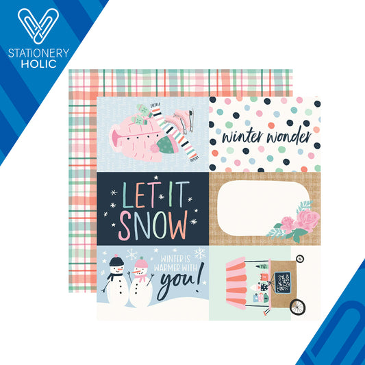 Simple Stories - Hoja Papel 12 x 12 - Winter Wonder - 4x6 Elements