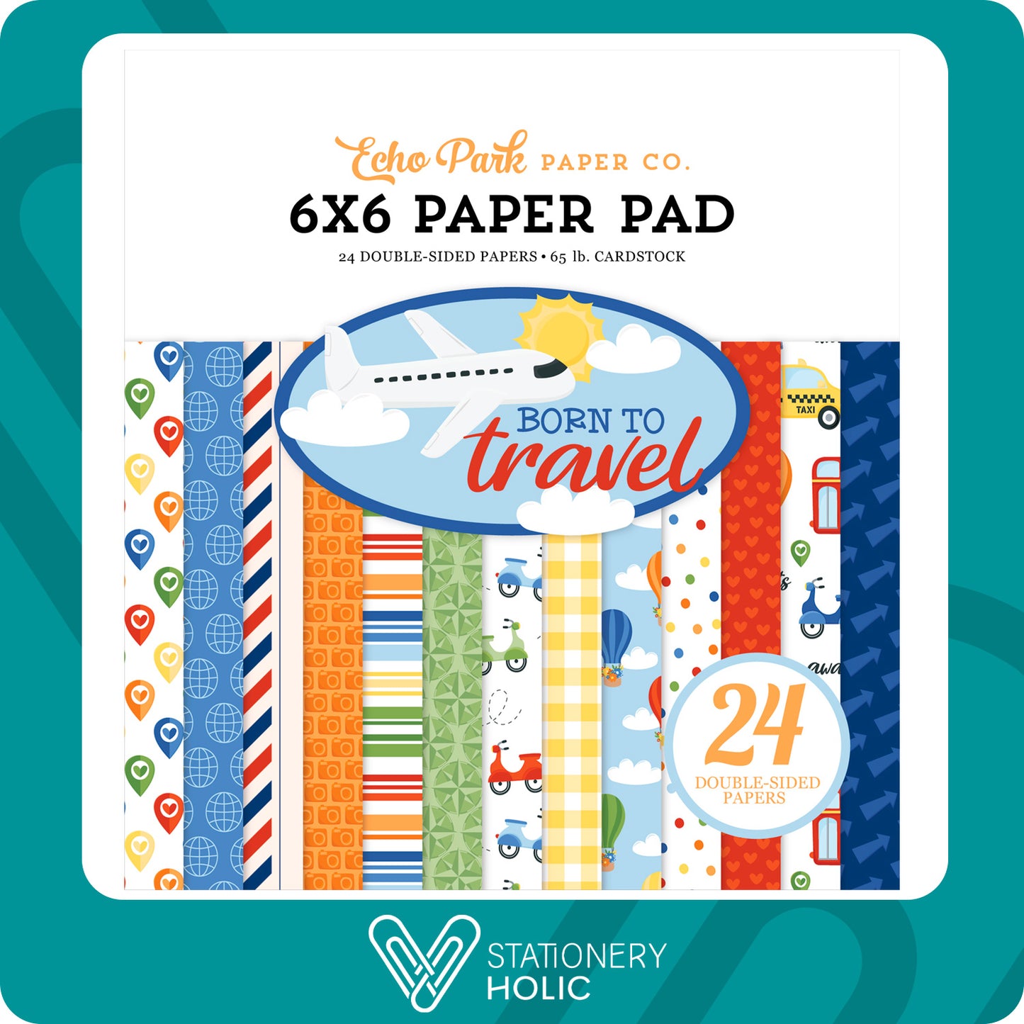 Echo Park - Bloc Papel 6 x 6 - Born To Travel