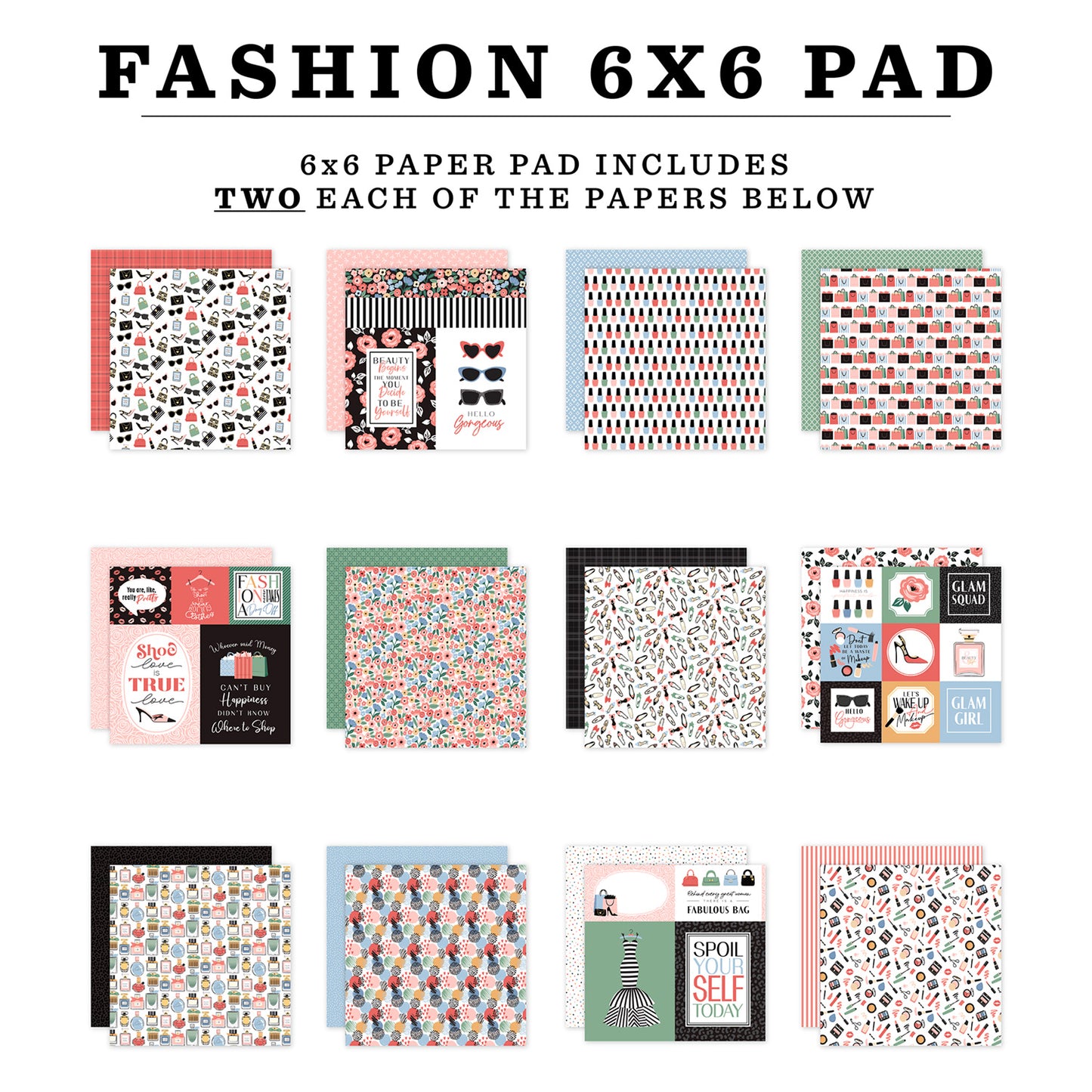 Echo Park - Bloc Papel 6 x 6 - Fashion