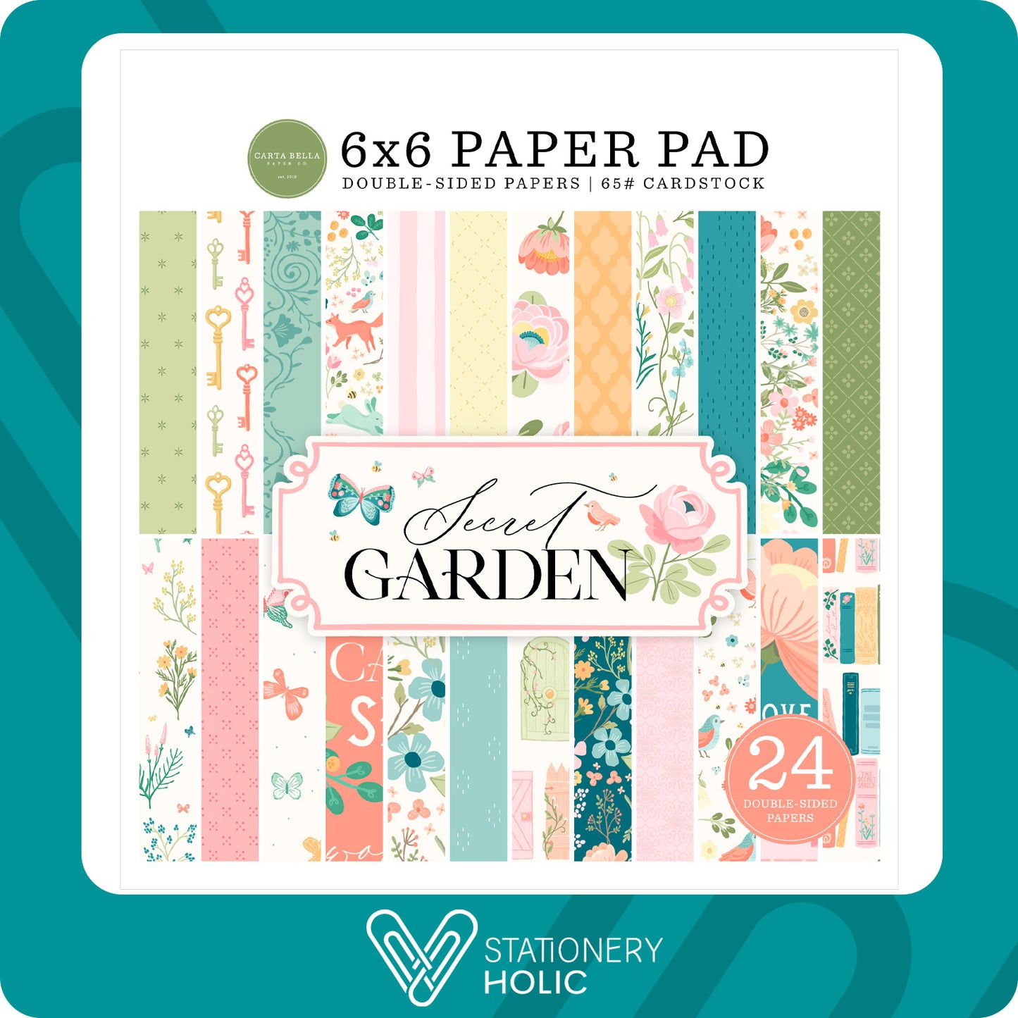 Echo Park - Bloc Papel 6 x 6 - Secret Garden