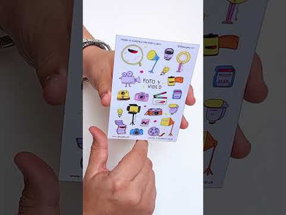 Gaby Art - Hoja Stickers 3.75 x 5.5" - Foto y Video