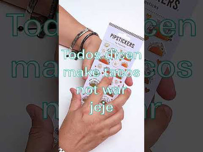 Pipsticks - Stickers 3x7" - Peace, Love & Tacos
