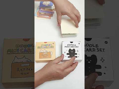 Iconic - Set de Tarjetitas Mini - Doodle White