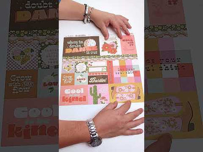 Jen Hadfield - Hoja de Papel 12 x 12 - Groovy Darlin - Dance