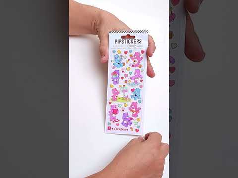 Pipsticks - Stickers 3x7" - Care Bears Created With Love
