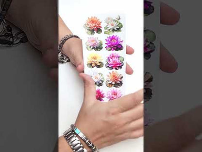 Violette Stickers - Stickers 4 x 8" (2 Hojas) - Lilypad Flower