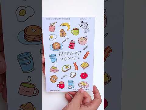 Gaby Art - Hoja Stickers 5.5 x 8.5" - Breakfast Homies