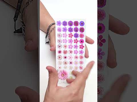 Violette Stickers - Stickers 4 x 8" (2 Hojas) - Mini Pink Flower