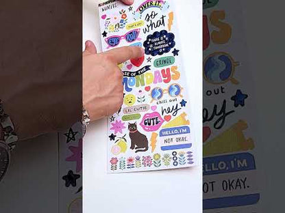 American Crafts - Stickers 6 x 12 - Whatevs