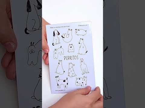 Gaby Art - Set Stickers 5.5 x 8.5" (2 hojas) - Perritos