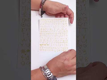Doodlebug Design - Rub-ons Alpha Medium - All Mixed Bumblebee