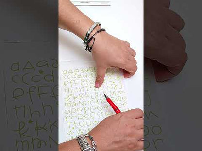 Doodlebug Design - Rub-ons Alpha Large - All Mixed Up Limeade