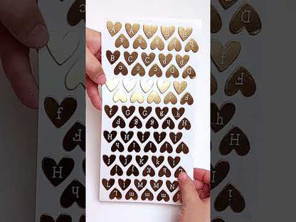 American Crafts - Thickers - Alpha Sparklig Hearts
