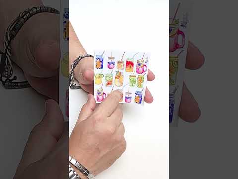 Violette Stickers - Stickers 4 x 4" (2 Hojas) - Tropical Drinks