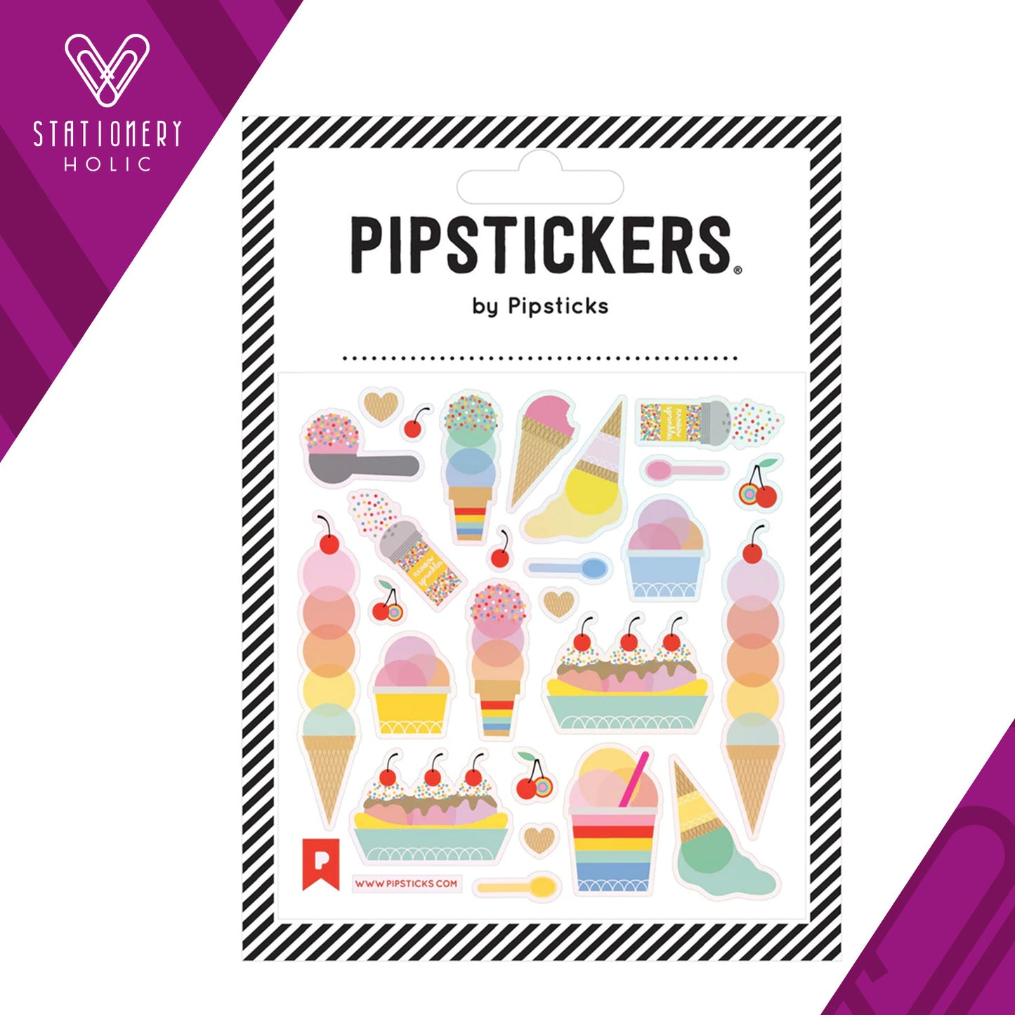 Pipsticks - Stickers 4x4" - Sundae Treats