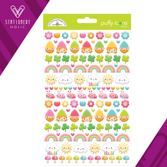 Doodlebug Design - Puffy Stickers - Over The Rainbow