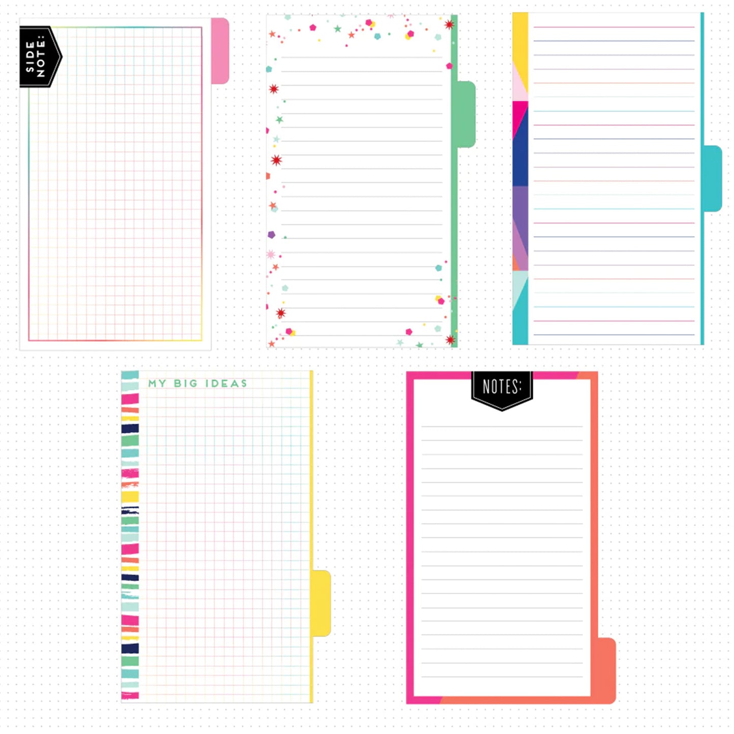 Happy Planner - Sticky Notes - Bright Tabs