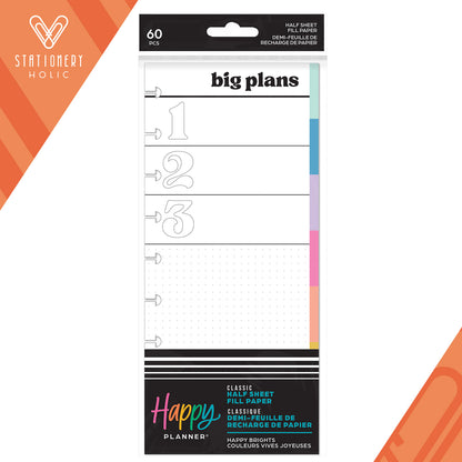 Happy Planner - Papel Skinny Classic - Happy Brights